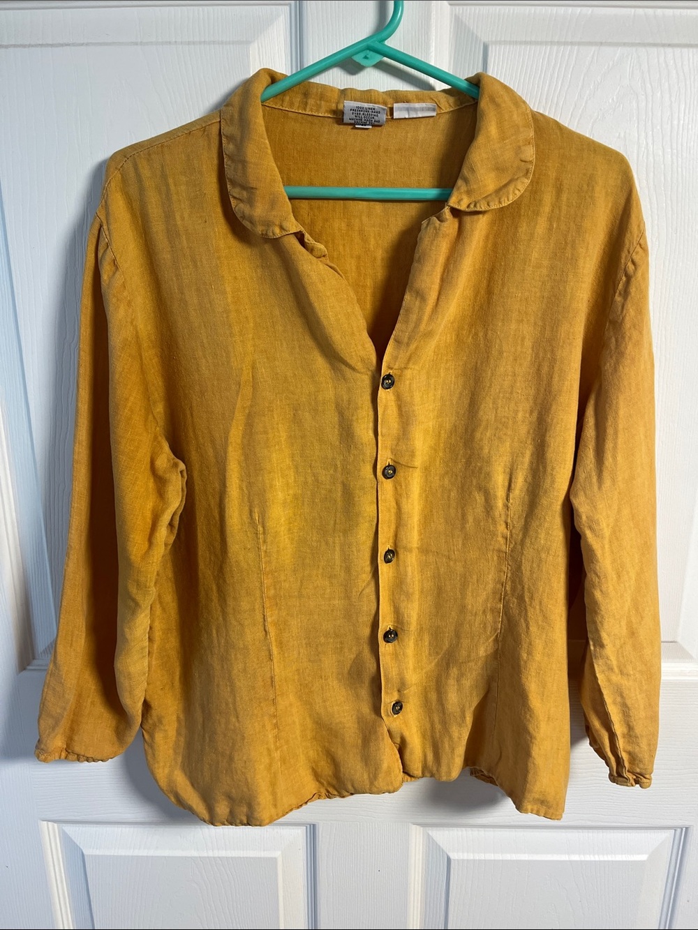 CP Shades Mustard Linen Button-Up Shirt